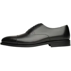 Schnürschuh HENRY STEVENS "Marshall CO Businessschuh", Herren, Gr. 39, schwarz, Leder, elegant, Schuhe Oxfordschuh Business-Schnürer, Herren Halbschuhe Leder handgefertigt, Anzugschuhe