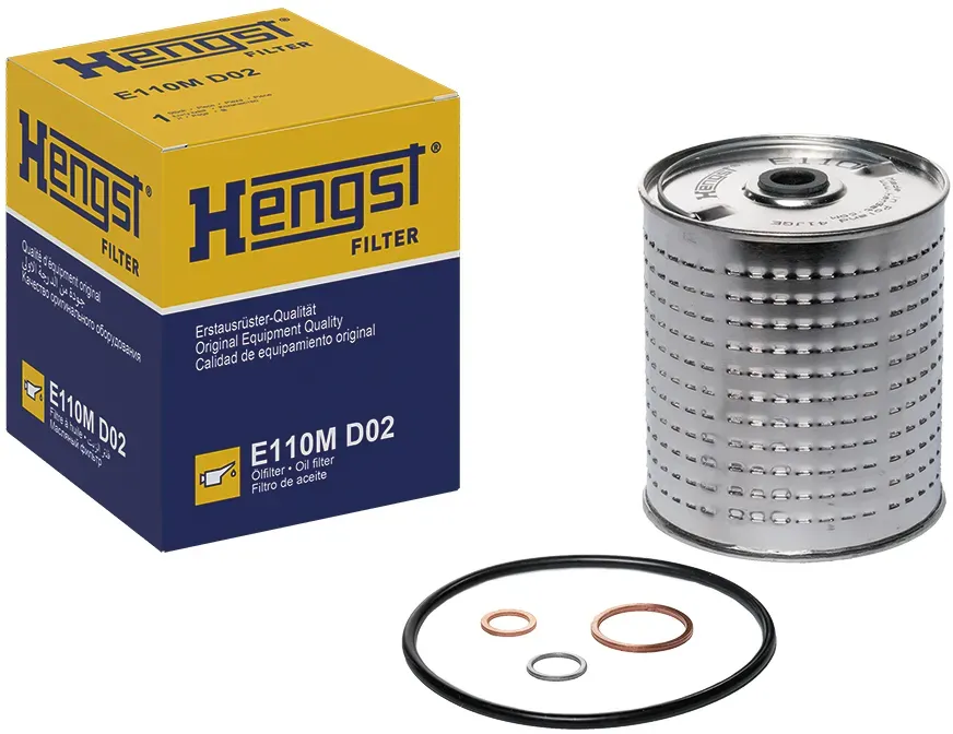 HENGST FILTER Ölfilter e110md02 Filtereinsatz 110mm für Volvo Fiat Iveco Chrysler GM Ford Porsche BMW MAN Mercedes BORGWARD VAG MWM