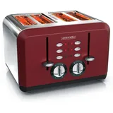 Arendo Toaster 4-Scheiben rot