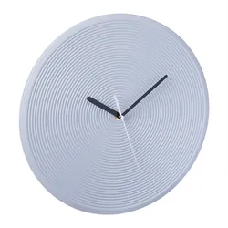 Relaxdays Wanduhr, Ø 30,5 cm, batteriebetrieben, ohne Zahlen, Küchenuhr analog, mit Sekundenzeiger, Wohnzimmeruhr, grau