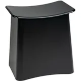Wenko Badhocker Mod. Wing 2 in 1 Sitzhocker und Wäschekorb mit Deckel und herausnehmbarem Wäschesack Kunststoff 33 L 45 x 48 x 33 cm Schwarz