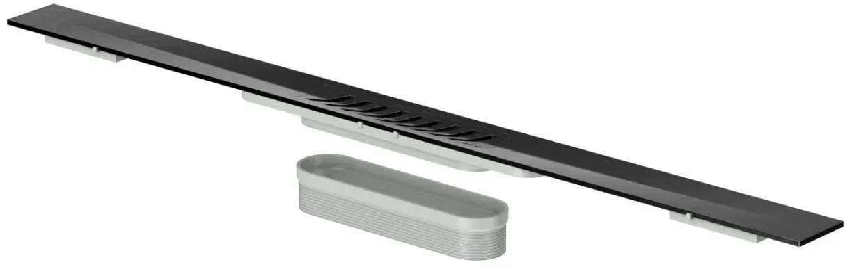 ACO ShowerDrain S+, Duschrinnenprofil Stripes - Black 120 cm, 9010.51.44 9010.51.44