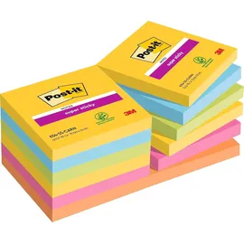 Post-it Super Sticky Notes Carnival Collection, 12 Stück