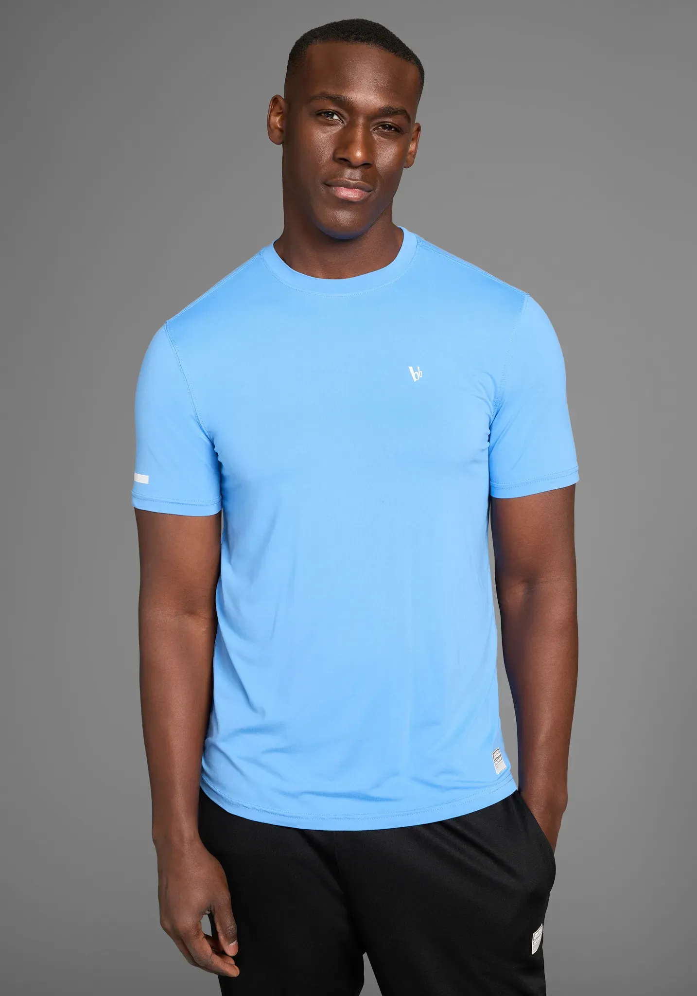 Funktionsshirt BRUNO BANANI, Herren, Gr. S (44/46), blau (azurblau), Single Jersey, Obermaterial: 96% Polyester, 4% Elasthan, slim fit, Rundhals, Shirts Funktionsshirt, T-Shirt aus schnelltrockenem Material