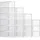 Songmics Schuhboxen 18er Set transparent-weiß