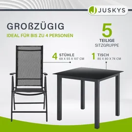 Juskys 	Milano Set 5-tlg. dunkelgrau