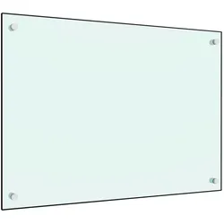 DELUKE® Küchenrückwand Glas - 70x50cm Weiß Wandverklediung Küche Wandschutz Spritzschutz Herdspritzschutz Glasplatte Rückwandküche Küchenwand Design