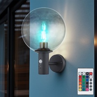 Wandlampe Außenleuchte Haustürlampe dimmbar LED Bewegungsmelder Fernbedienung