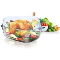 Sendez XXL Glasbräter 7,0 L mit Deckel aus hitzebeständigem