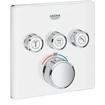 Grohe Grohtherm SmartControl Thermostat mit 3 Absperrventilen, Wandrosette moon white,