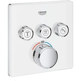 Grohe Grohtherm SmartControl Thermostat mit 3 Absperrventilen, Wandrosette moon white,