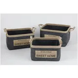 BURI Aufbewahrungsbox 6x Filzkörbe 3er Set Grau Aufbewahrung Kisten Boxen Korb Taschen Regal grau