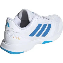 adidas Ligra 8 Indoor Herren Cloud Weiß/Ray Blau/Lucid Aquamarine 42,5