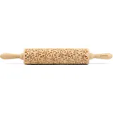 Folkroll "3D-Motiv-Teigrolle", braun, L:43cm, Buchenholz, Teigroller, Spring Hearts