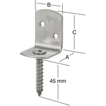 Vormann Flechtzaunbeschläge 32 x 30 x 38 mm