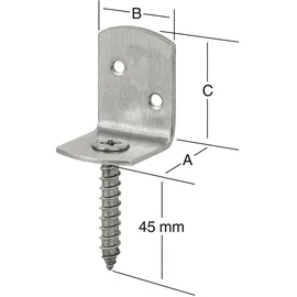 Vormann Flechtzaunbeschläge 32 x 30 x 38 mm