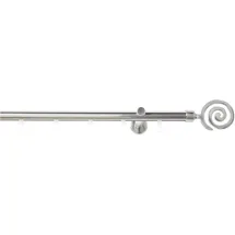 Good Life Innenlaufschiene Espiral, Ø 20 mm, 1-läufig, Fixmaß, mit Bohren, verschraubt, Aluminium, Metall silberfarben Ø 20 mm x 160 cm