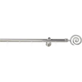 Good Life Innenlaufschiene Espiral, Ø 20 mm, 1-läufig, Fixmaß, mit Bohren, verschraubt, Aluminium, Metall silberfarben Ø 20 mm x 160 cm