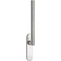 Hebe-Schiebetürgriff Edelstahl 10x95 ohne Lochung/PZ , Lochung: Blind