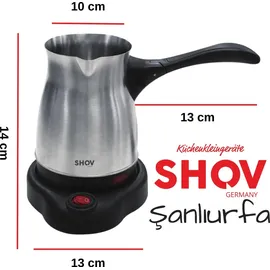SHOV Türkischer Kaffeekocher 5 Tassen Schwarz