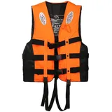 Rettungswesten Schwimmwesten Erwachsene, Auftriebsweste Schwimmende Sicherheitsweste Tank Top Für Stand Up Paddle, Jetski, Wassersport, Orange, 2XL