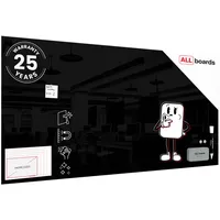 ALLboards Glas-Magnettafel 200 x 100 cm Schwarz