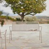 Tikamoon 2-Sitzer-Gartenbank Gaby Cream aus Metall