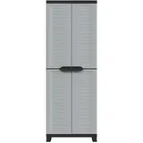 Gecheer Kunststoffschrank Gartenschrank Balkonschrank Beistellschrank Haushaltsschrank Putzmittelschrank Werkstattschrank Schrank 65x45x181 cm