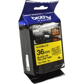 Brother TZe-FX661 laminiert schwarz auf gelb 3,6cm x 8m