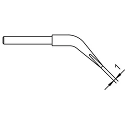 Lötspitzen Serie WTA Meißelform, WTA 1/1,0 x 0,5mm, gebogen