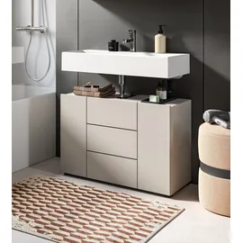 WELLTIME Waschbeckenunterschrank BIEL 82 x 56 cm Schwarz