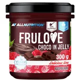 ALLNUTRITION Zuckerfreie Konfitüre und Zuckerfreier Schokoladenaufstrich - Frulove Choco In Jelly Raspberry - Kalorienarmer Aufstrich - Zuckerfreie Marmelade - Gesunde Snacks - Veganerfreundlich -300g