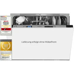 Exquisit Geschirrspüler EGSP1060-E-030F schwarz | Spülmaschine 55 cm | Aquastop | Startzeitvorwahl | Power+ | ECO Modus | Einbaugerät