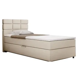 panda möbel Boxbett, Beige, Holz, Mode, 100x200, cm, Oeko-Tex® Standard 100, Schlafzimmer, Betten, Boxspringbetten