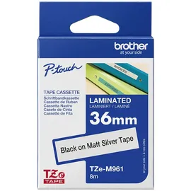 Brother TZe-M961 36mm schwarz auf silber