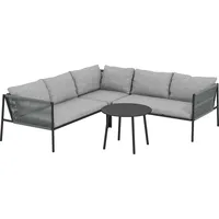 Outsunny Gartenmöbel Set Polyrattan Lounge-Set mit Ecksofa Tisch Kissen