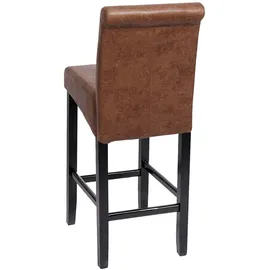 Mendler Barhocker HWC-C33, Barstuhl Tresenhocker, Holz MVG-zertifiziert ~ Wildlederimitat, dunkle Beine, Stoff/Textil