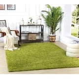 Surya Home Shaggy Berber Teppich - Flauschiger Teppich für Wohnzimmer, Esszimmer, Schlafzimmer, Langflor Hochflor Teppich flauschig - Teppich groß 120x170 cm, Wohnzimmerteppich in Grün