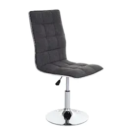 Mendler 2er-Set Esszimmerstuhl HWC-C41, Stuhl Küchenstuhl, höhenverstellbar drehbar, Stoff/Textil FSC® ~ grau