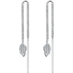 Elli Ohrhänger Feder Boho Hippie Durchziehen 925 Silber silberfarben Damen 