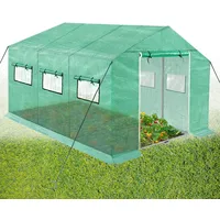 JOIEYOU Gewächshaus 4.5x2x2m Gewächs Häuser 9m2 Foliengewächshaus Stabil mit Seitenwände Fenster Rollbar Winterfest PE-Gewebe Tomatenhaus für Tomaten Balkon Garten