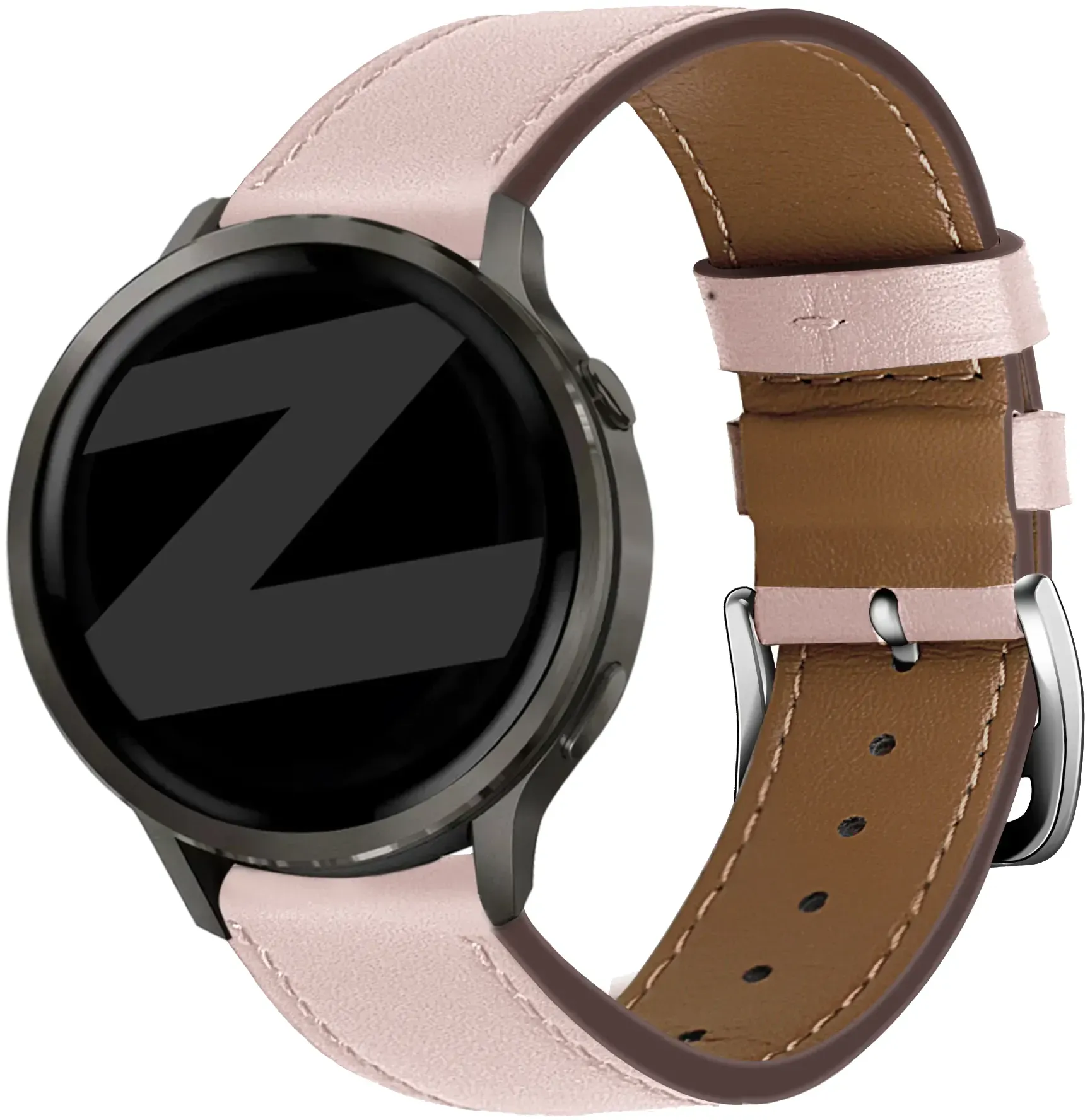 Bandz Garmin Approach J1 Armband Leder 'Deluxe' für Garmin Approach J1 - Rosa - Schnallenverschluss