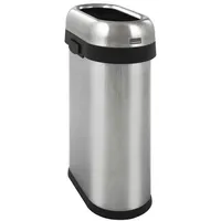 simplehuman Slim Open Bin 50 l Silber