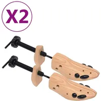 vidaXL Schuhspanner 2 Paar Größe 36-40 Braun