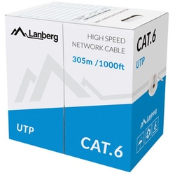 Lanberg 305 Meter Cat6 UTP Netzwerkkabel Grau