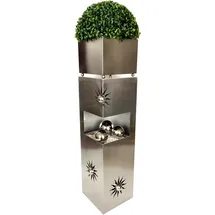 Garden Pleasure Pflanzsäule Sonne 28 x 28 x 102 cm silber