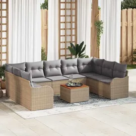 vidaXL Garten-Sofa-Set 10-tlg. beige