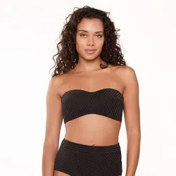 LINGADORE Damen Bikinioberteil Bandeau Bikini, Black, 40