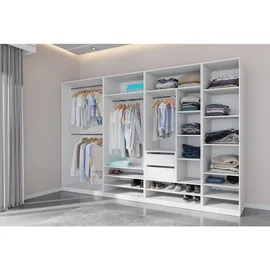 marmex möbel TRES 02B Garderobenschrank 90x206x51 weiß