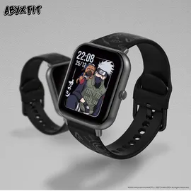 ABYX Fit Touch 3 BT 20 mm Aluminiumgehäuse Space Grau Silikonarmband Schwarz 20 mm